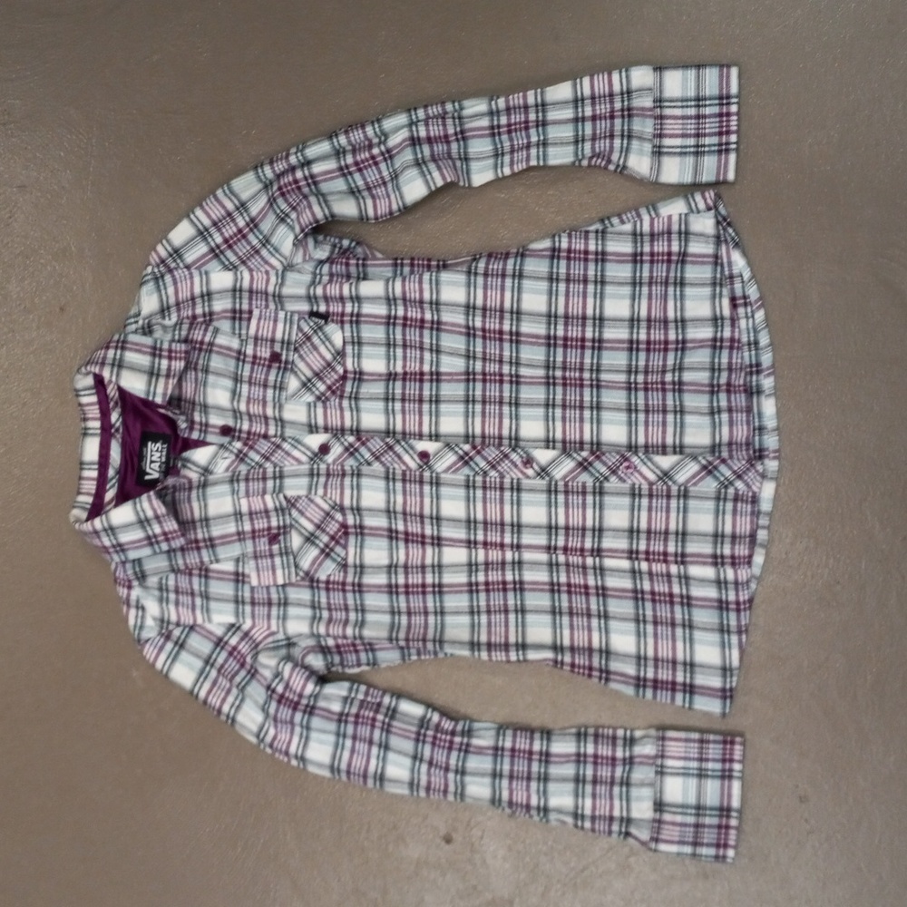 VANS OFF THE WALL PLAID, LONG SLEEVE, BUTTON DOWN FLANNEL